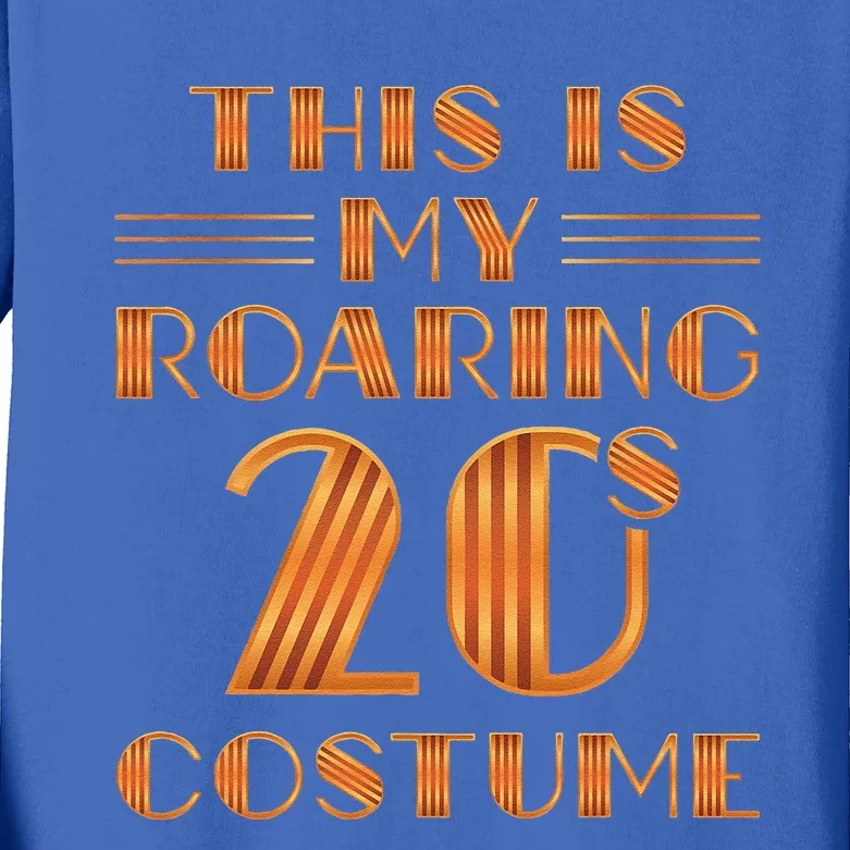 This Is My Roaring 20s Costume Twenties Art Deco Halloween Kids Long Sleeve Shirt