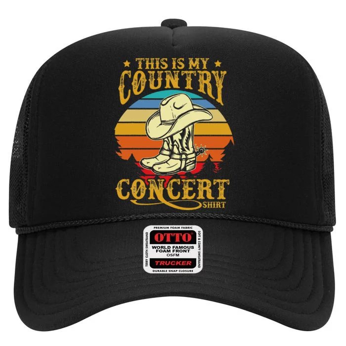 This Is My Country Concert High Crown Mesh Trucker Hat