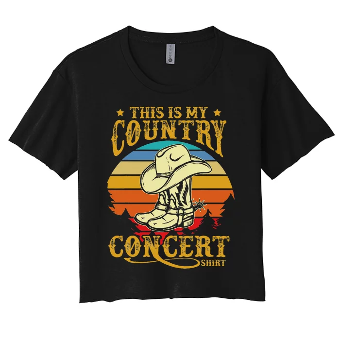 This Is My Country Concert Women's Crop Top Tee