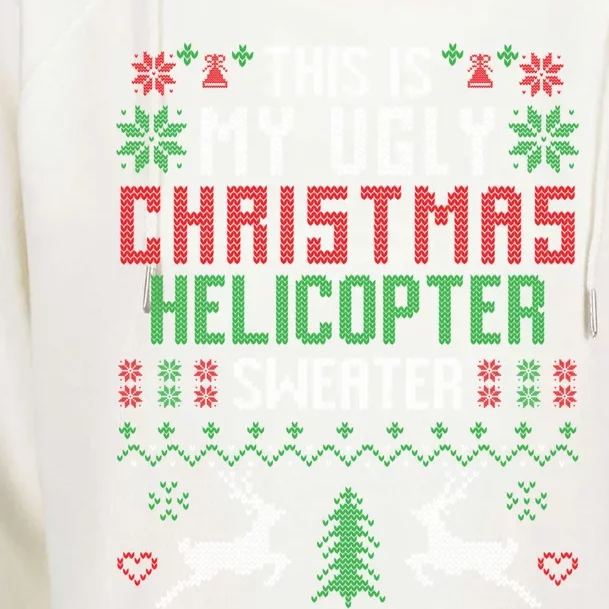 This Is My Ugly Christmas Helicopter Sweater Pilot Gift Womens Funnel Neck Pullover Hood