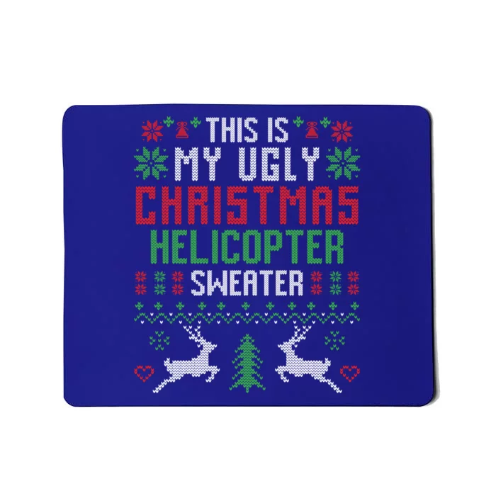 This Is My Ugly Christmas Helicopter Sweater Pilot Gift Mousepad