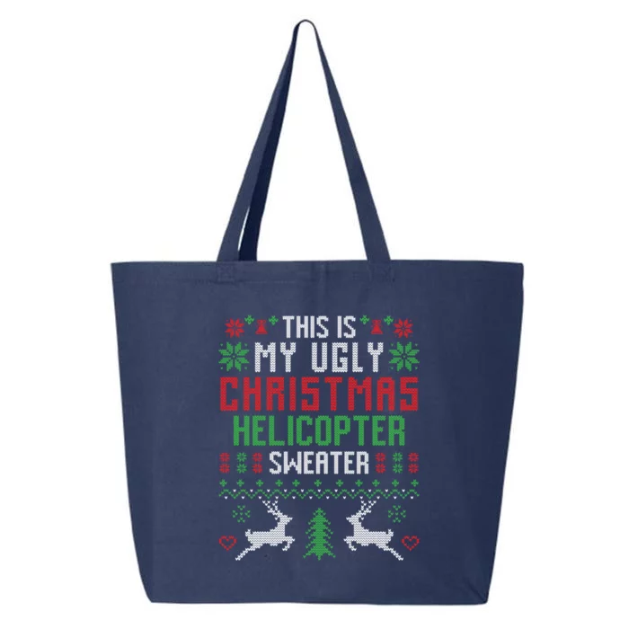 This Is My Ugly Christmas Helicopter Sweater Pilot Gift 25L Jumbo Tote