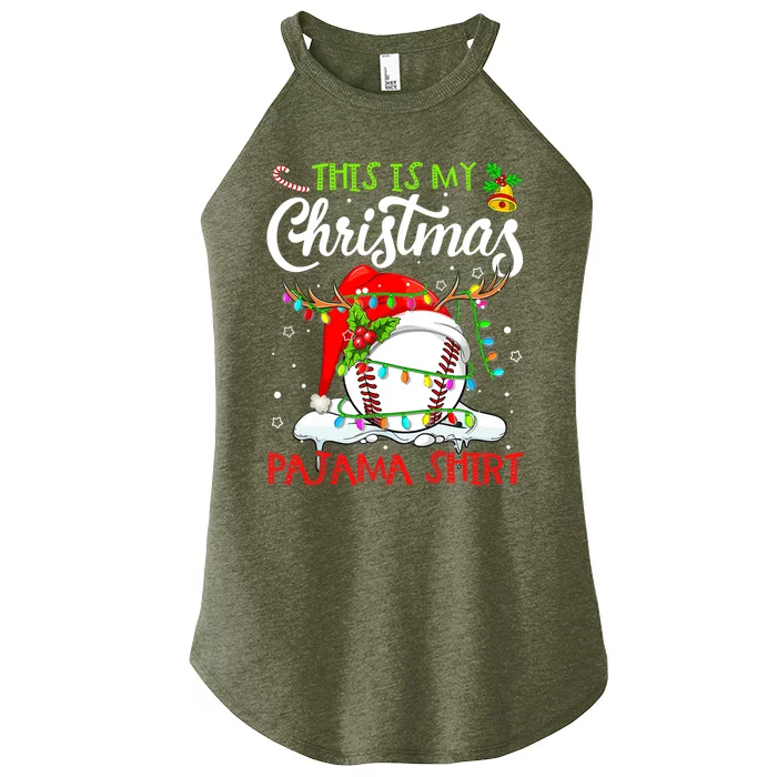 This Is My Christmas Baseball Pajama For Boys Women’s Perfect Tri Rocker Tank