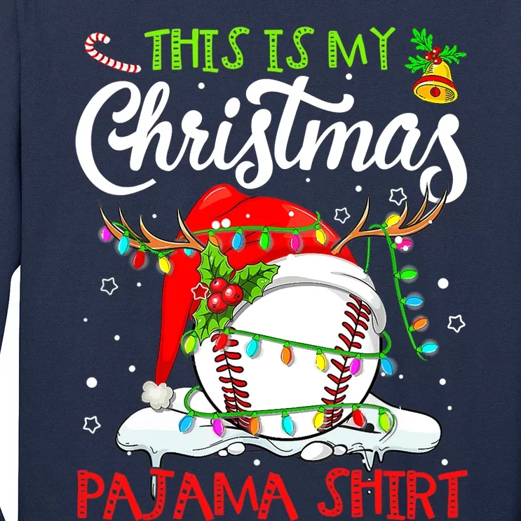 This Is My Christmas Baseball Pajama For Boys Long Sleeve Shirt