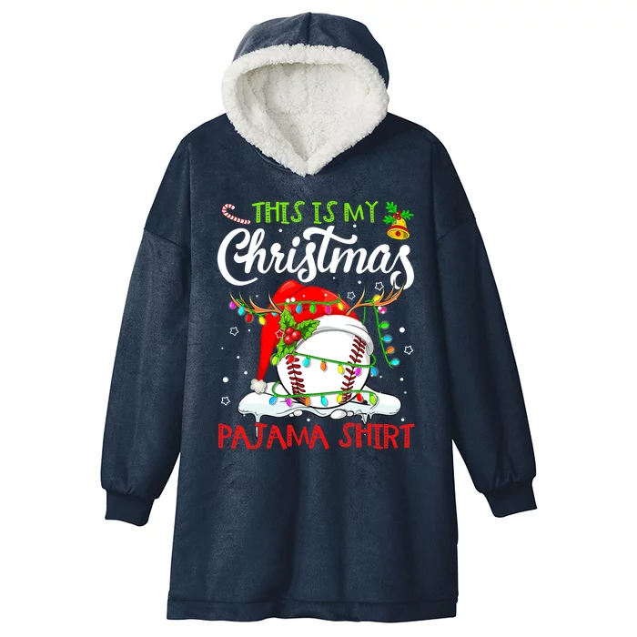 This Is My Christmas Baseball Pajama For Boys Hooded Wearable Blanket