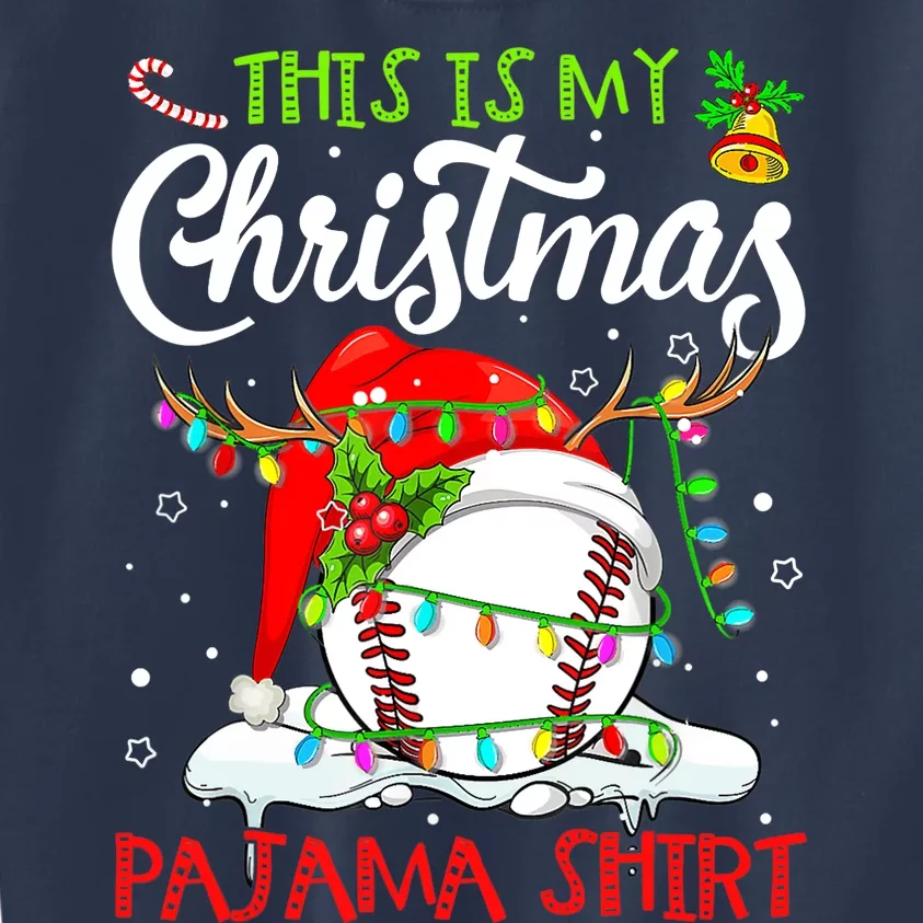 This Is My Christmas Baseball Pajama For Boys Kids Sweatshirt