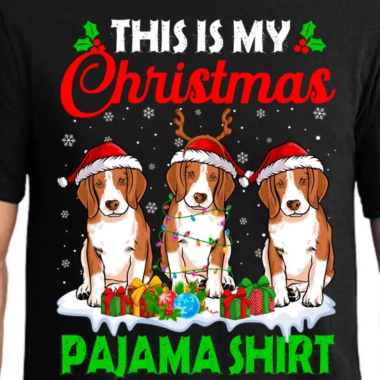 This Is My Christmas Pajama Beagle Dog Lights Xmas Meaningful Gift Pajama Set