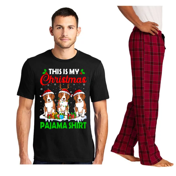 This Is My Christmas Pajama Beagle Dog Lights Xmas Meaningful Gift Pajama Set