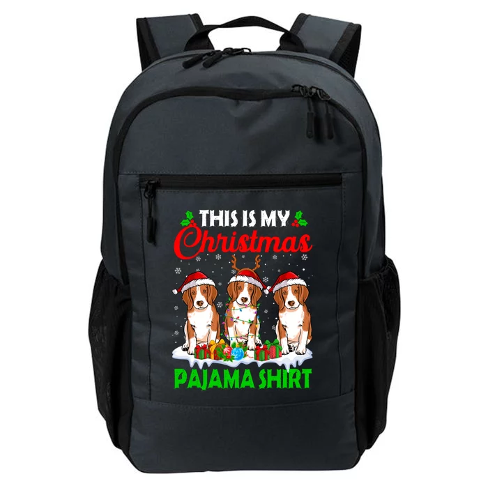 This Is My Christmas Pajama Beagle Dog Lights Xmas Meaningful Gift Daily Commute Backpack