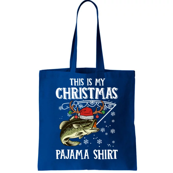 This Is My Christmas Cute Gift Fishing Xmas Dad Fisher Gift Tote Bag