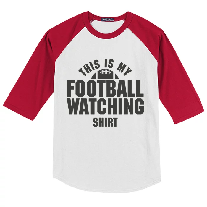 This Is My Football Watching Graphic Kids Colorblock Raglan Jersey