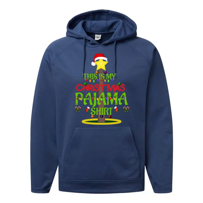 This Is My Christmas Pajama Gift Christmas Tree Decoration Great Gift Performance Fleece Hoodie