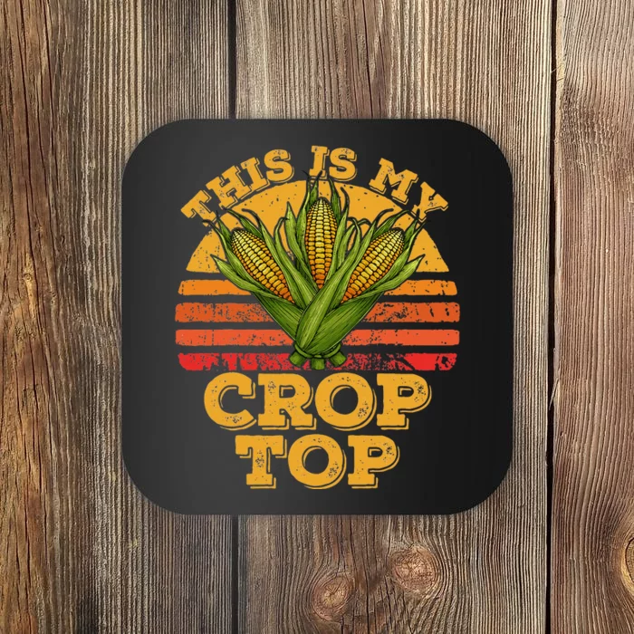 This Is My Crop Funny Farmer Farming Corn Lover Retro Coaster