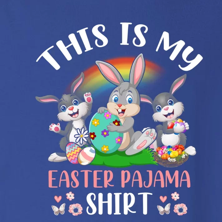 This Is My Easter Pajama Cute Easter Bunny Eggs Gift Toddler Long Sleeve Shirt