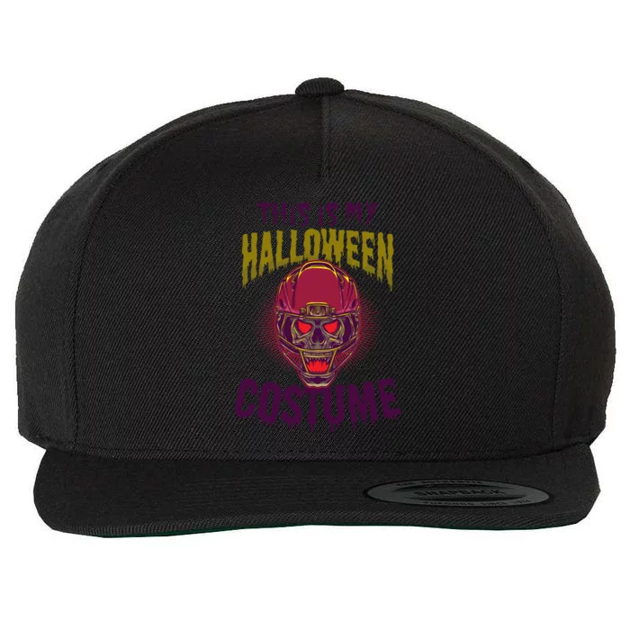 This Is My Costume Design Halloween Football Meaningful Gift Wool Snapback Cap