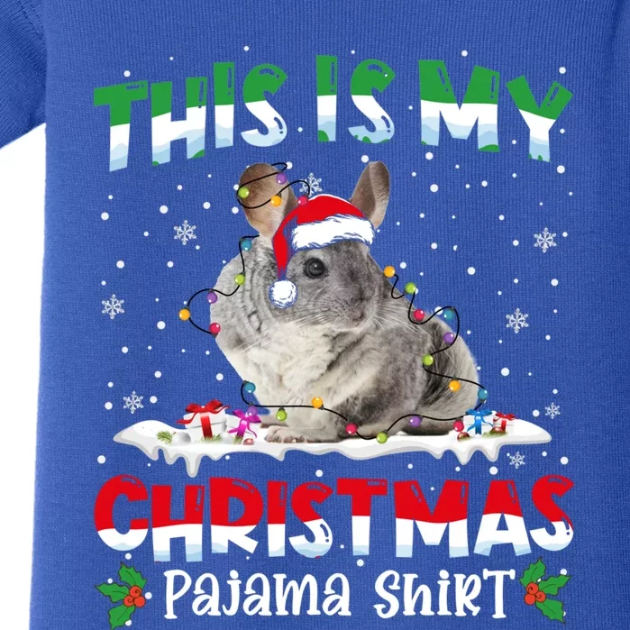 This Is My Christmas Pajama Great Gift Cute Chinchilla Animals Cute Gift Baby Bodysuit