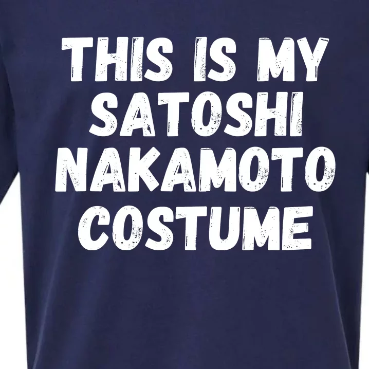 This Is My Satoshi Costume, Satoshi Nakamoto, Bitcoin, Cryptocurrency Sueded Cloud Jersey T-Shirt