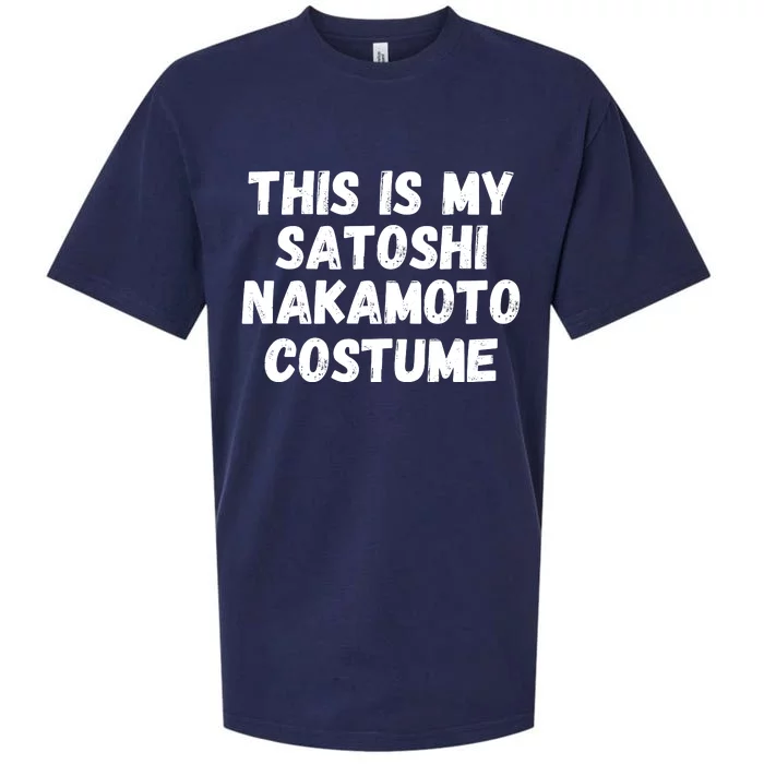 This Is My Satoshi Costume, Satoshi Nakamoto, Bitcoin, Cryptocurrency Sueded Cloud Jersey T-Shirt