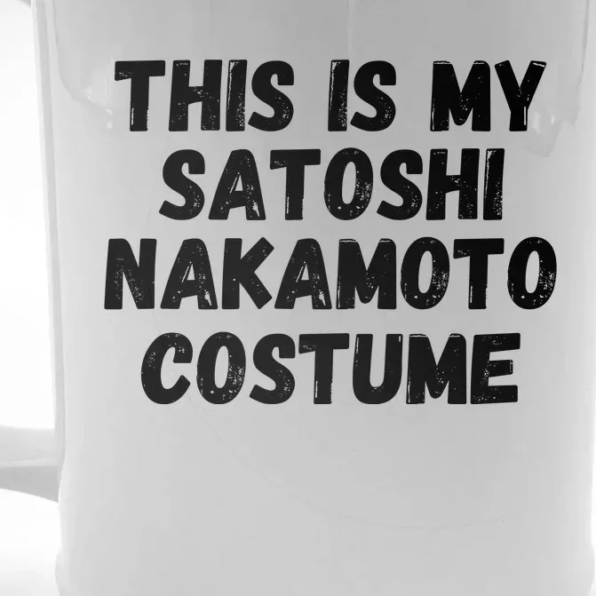 This Is My Satoshi Costume, Satoshi Nakamoto, Bitcoin, Cryptocurrency Front & Back Beer Stein