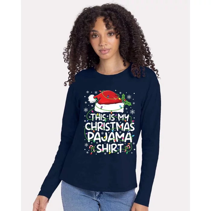 This Is My Christmas Pajamas Womens Cotton Relaxed Long Sleeve T-Shirt