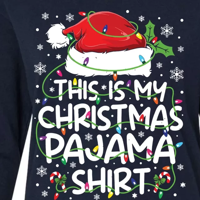 This Is My Christmas Pajamas Womens Cotton Relaxed Long Sleeve T-Shirt