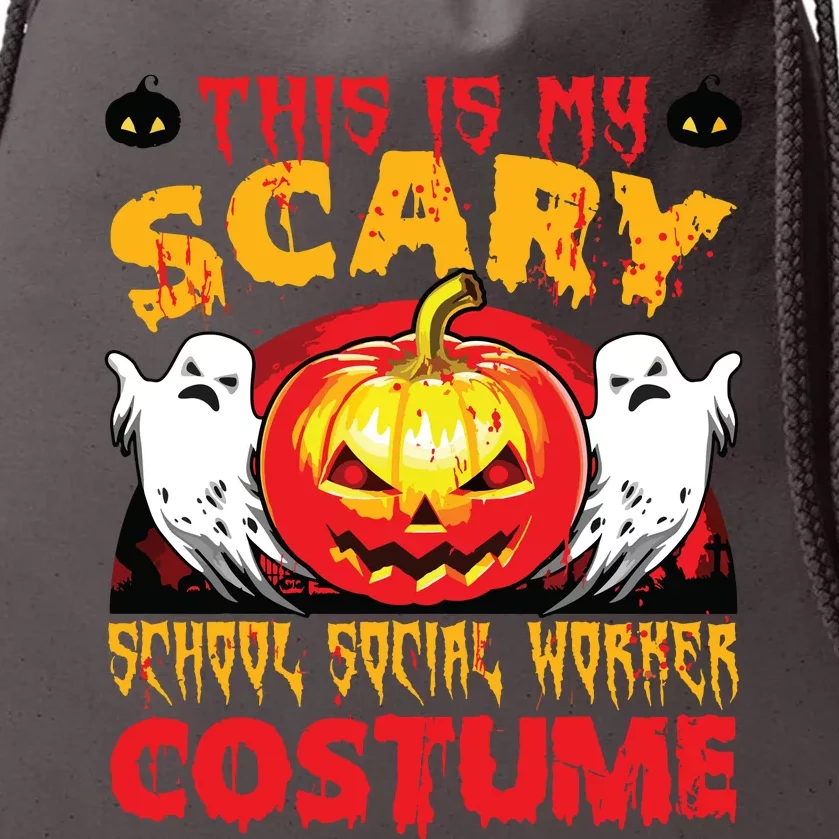 This Is My Scary School Social Worker Costume Halloween Drawstring Bag