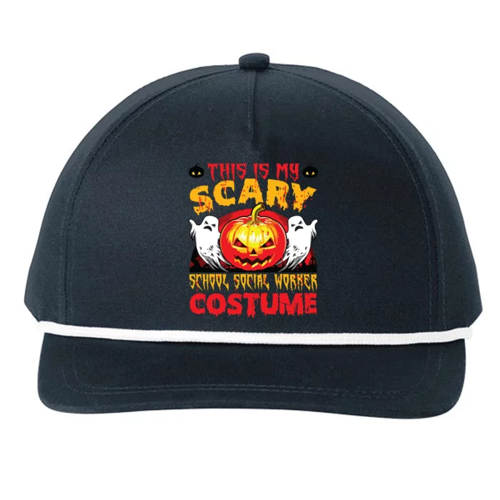 This Is My Scary School Social Worker Costume Halloween Snapback Five-Panel Rope Hat