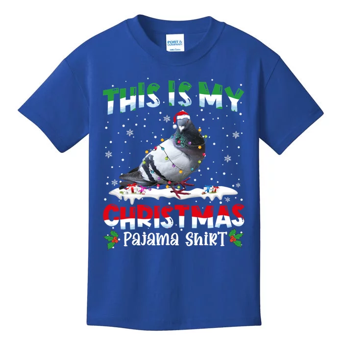 This Is My Christmas Pajama Great Gift Cute Pigeon Animals Gift Kids T-Shirt