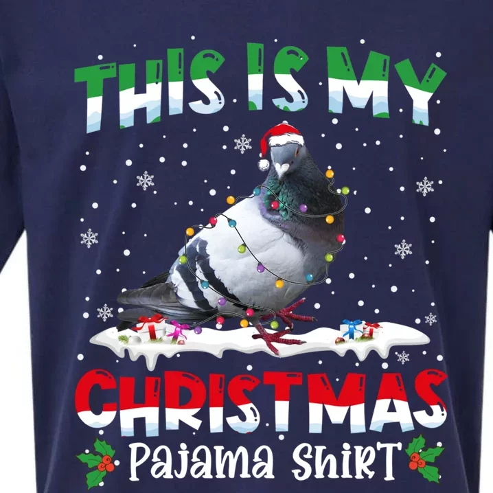 This Is My Christmas Pajama Great Gift Cute Pigeon Animals Gift Sueded Cloud Jersey T-Shirt