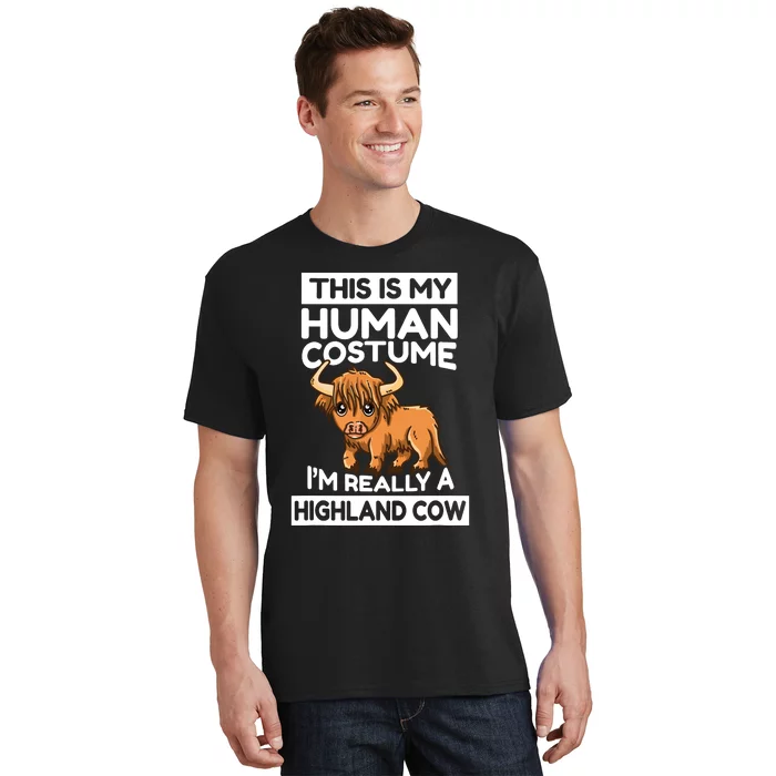 This Is My Human Costume IM Really A Highland Cow T-Shirt