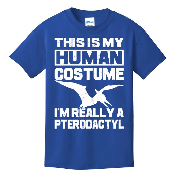 This Is My Hu I'm Really A Pterodactyl Halloween Dinosaur Gift Kids T-Shirt