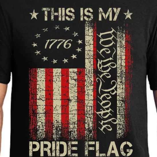 This Is My Pride Flag Usa American Patriotic 4th Of July Pajama Set