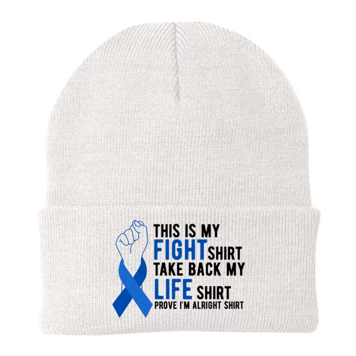 This Is My Fight Colon Cancer Awareness Knit Cap Winter Beanie