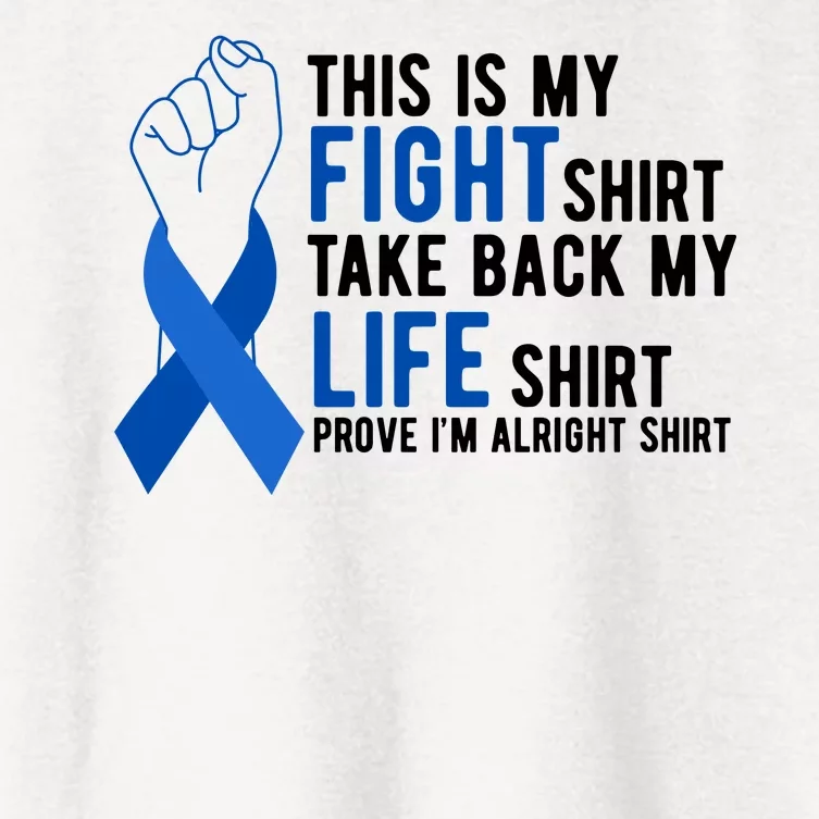 This Is My Fight Colon Cancer Awareness Women's Crop Top Tee