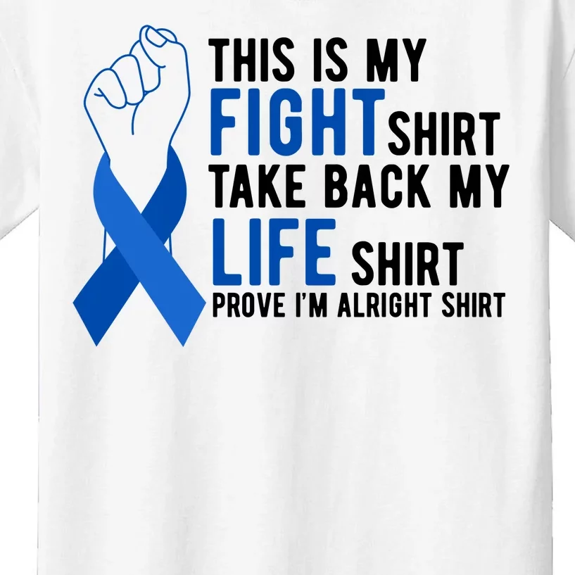 This Is My Fight Colon Cancer Awareness Kids T-Shirt