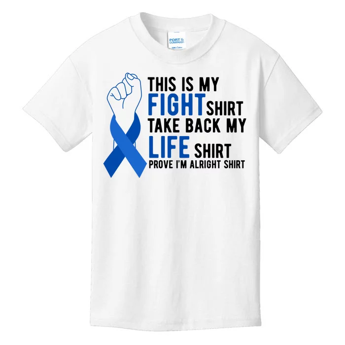 This Is My Fight Colon Cancer Awareness Kids T-Shirt