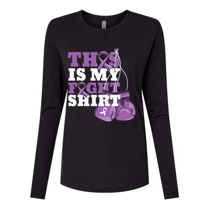 This Is My Fight Alzheimer Fighter Support Strong Womens Cotton Relaxed Long Sleeve T-Shirt