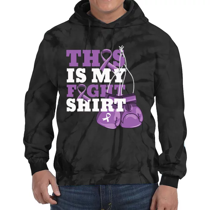 This Is My Fight Alzheimer Fighter Support Strong Tie Dye Hoodie