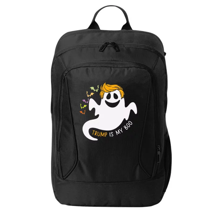 Trump Is My Boo Trump 2024 Hair Funny Ghost Halloween Boo City Backpack