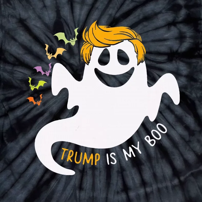 Trump Is My Boo Trump 2024 Hair Funny Ghost Halloween Boo Tie-Dye T-Shirt