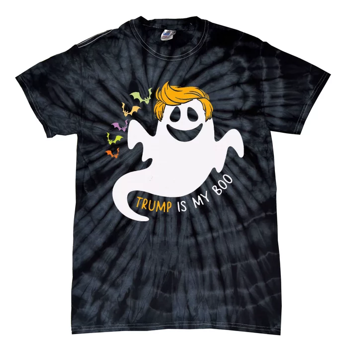 Trump Is My Boo Trump 2024 Hair Funny Ghost Halloween Boo Tie-Dye T-Shirt