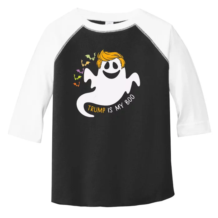 Trump Is My Boo Trump 2024 Hair Funny Ghost Halloween Boo Toddler Fine Jersey T-Shirt