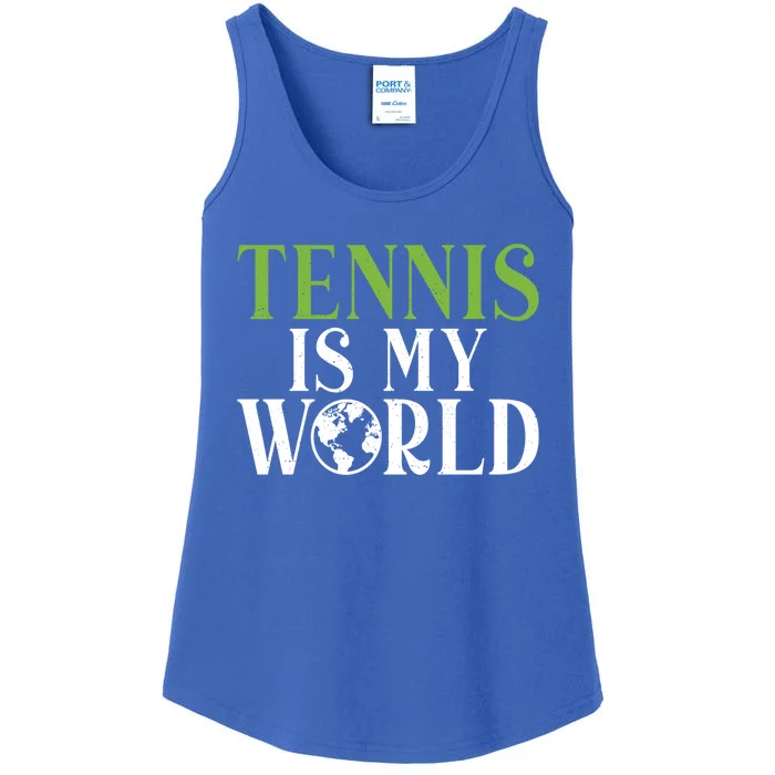 Tennis Is My World Tennis Lover Gift Ladies Essential Tank