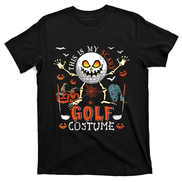 This Is My Scary Golf Costume Halloween Skeleton Lover T-Shirt