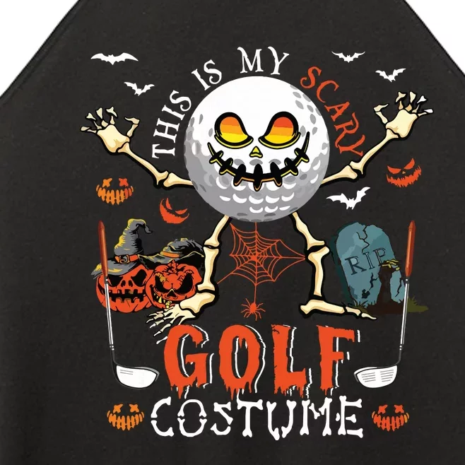 This Is My Scary Golf Costume Halloween Skeleton Lover Women’s Perfect Tri Rocker Tank