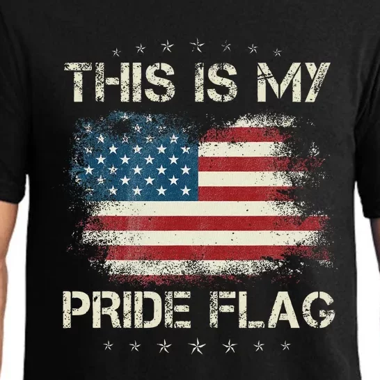 This Is My Pride Flag Usa American 4th Of July Patriotic Pajama Set