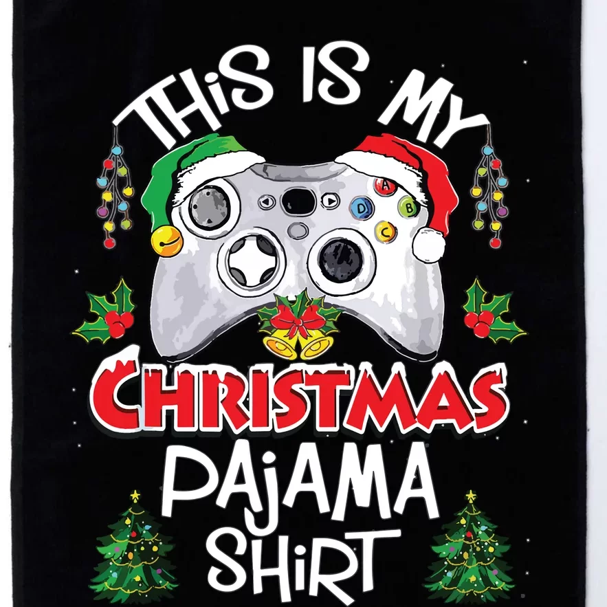 This Is My Christmas Pajama Santa Hat Gamer Video Games Platinum Collection Golf Towel