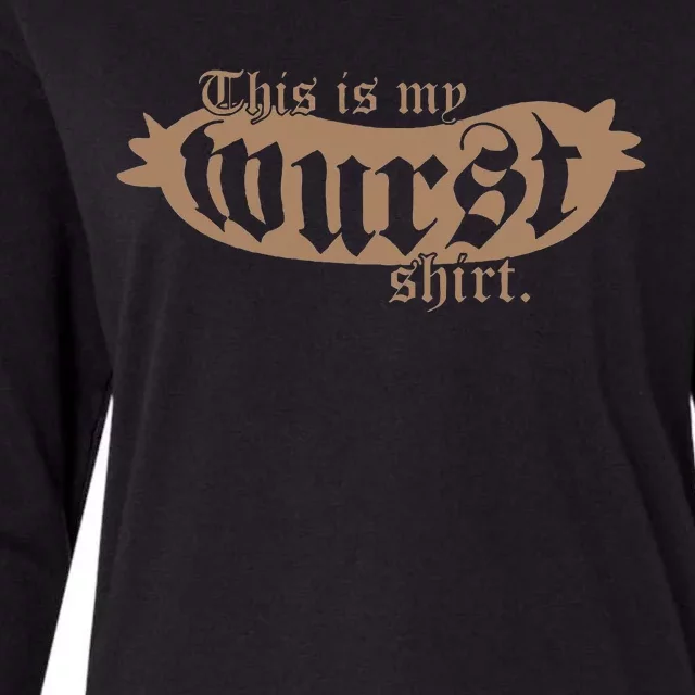 This Is My Wurst Bavaria Oktoberfest Womens Cotton Relaxed Long Sleeve T-Shirt