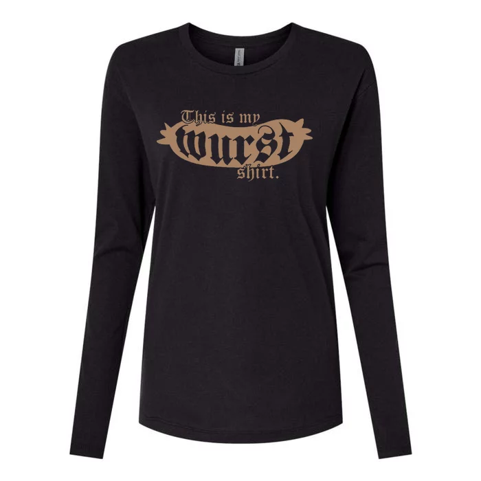 This Is My Wurst Bavaria Oktoberfest Womens Cotton Relaxed Long Sleeve T-Shirt