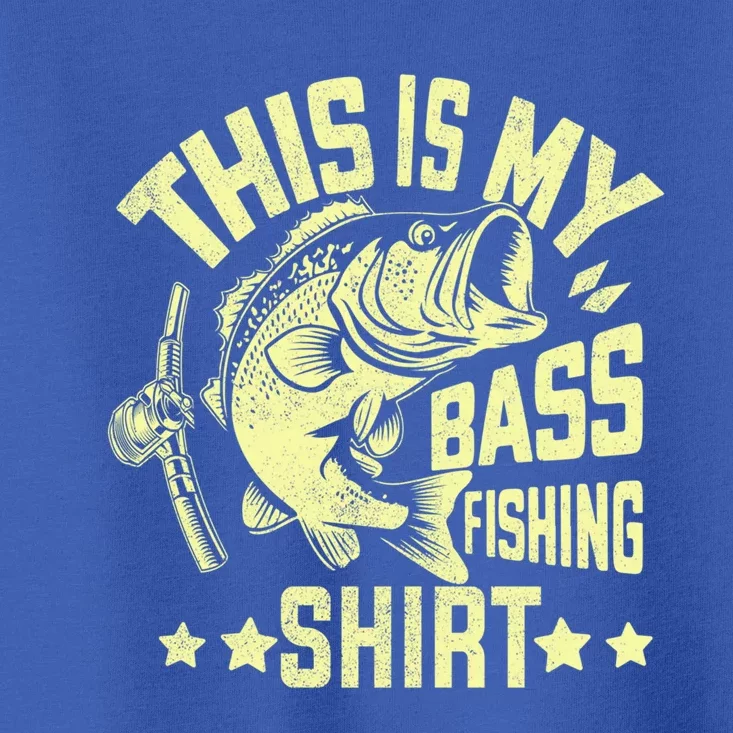 This Is My Bass Fishing Gift Bass Fishing Cool Gift Toddler T-Shirt